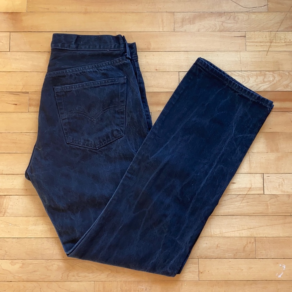CLEARANCE Levis 501 Original Black Button Fly High Rise Dad Jeans